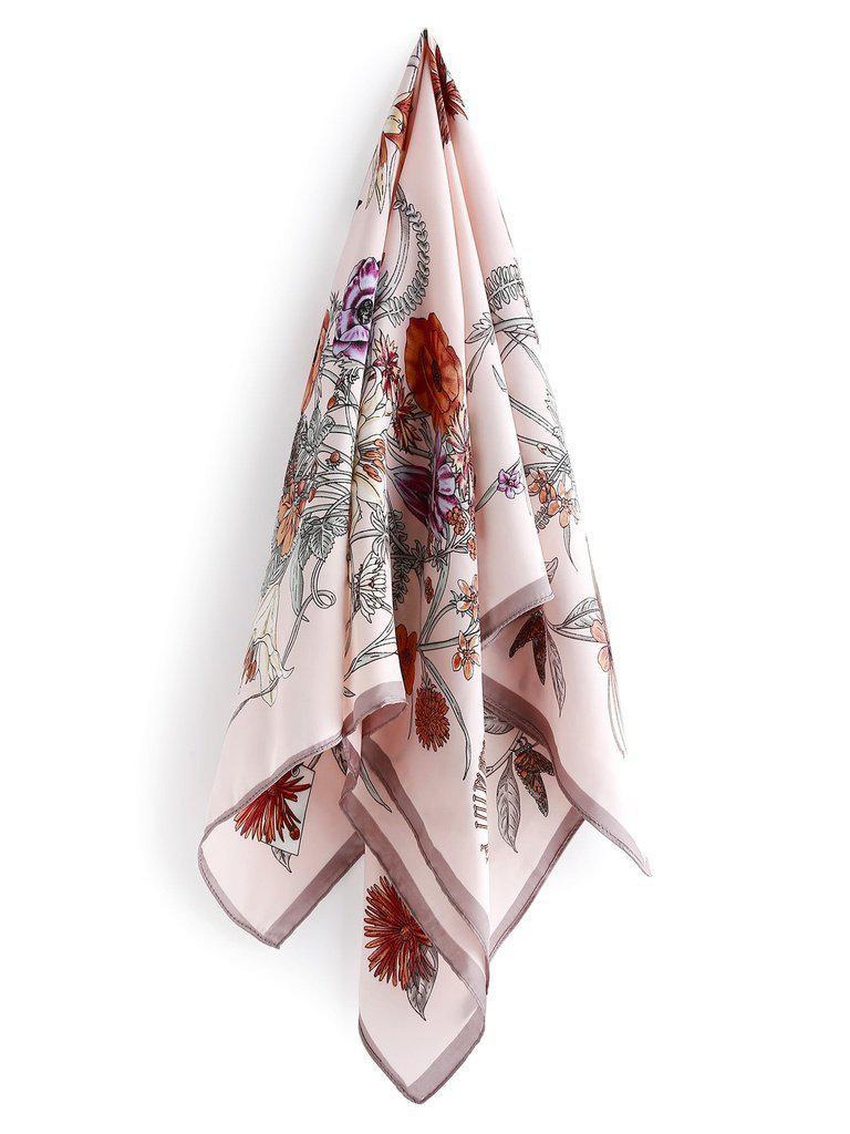 Flower Print Satin Bandana-accessories-Des Mess