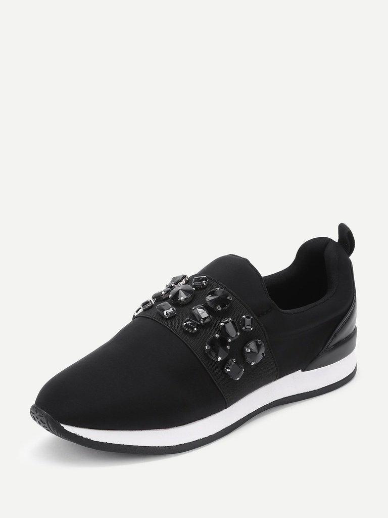 Studded Detail Low Top Trainers-sportswear-Des Mess