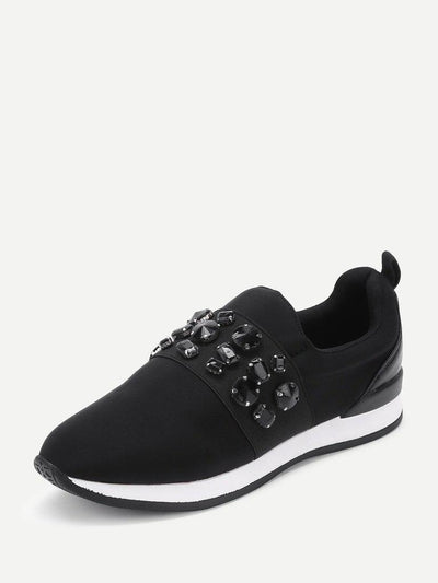 Studded Detail Low Top Trainers-sportswear-Des Mess