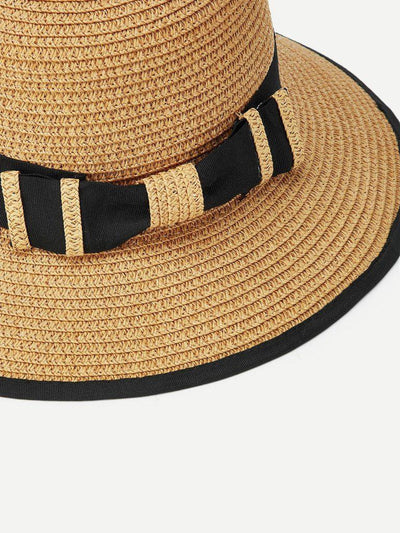 Contrast Edge Straw Hat--Des Mess