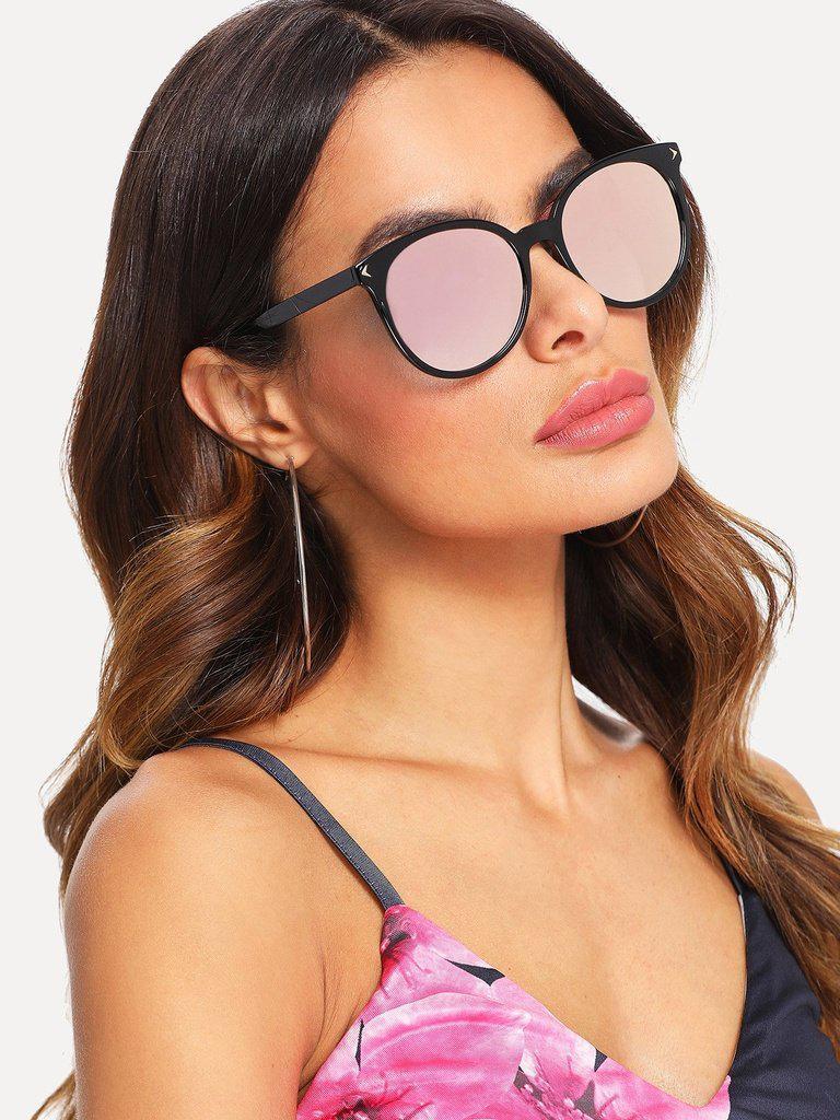 Mirror Lens Cat Eye Sunglasses-accessories-Des Mess
