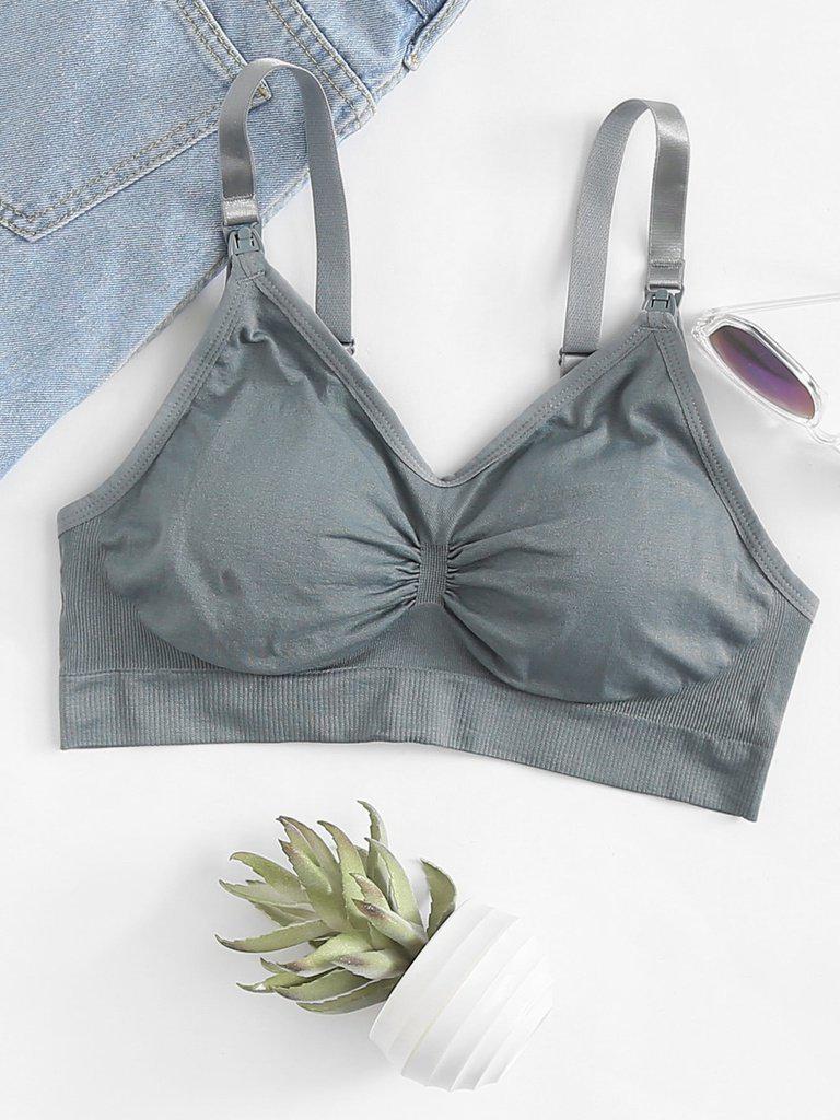 Ruched Detail Sports Bra-sportswear-Des Mess