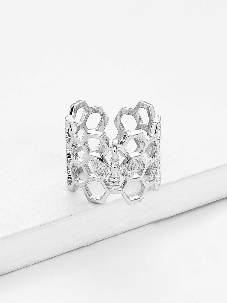 Bee Detail Hollow Ring-jewelry-Des Mess