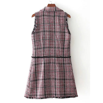 Double Breasted Tweed Vest