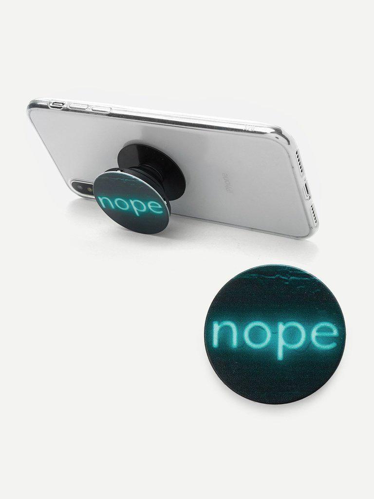 Slogan Print Gasbag Phone Holder-others-Des Mess