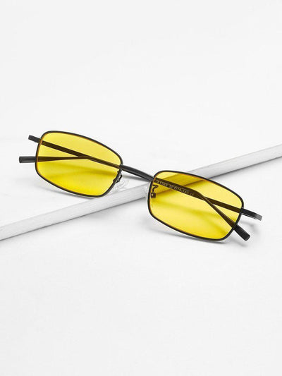 Minimalist Rectangle Lens Sunglasses-accessories-Des Mess