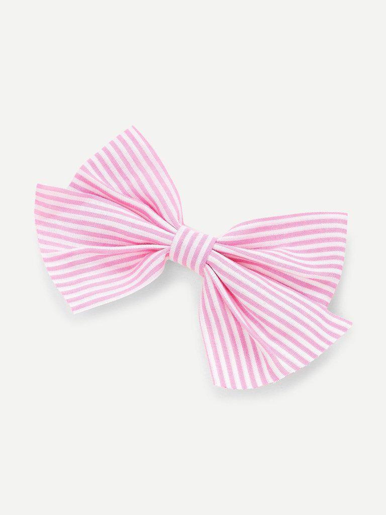 Striped Bow Hair Clip-hair-Des Mess