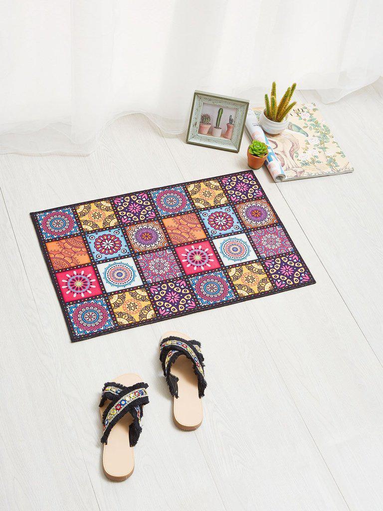 Flower Patchwork Door Mat-others-Des Mess