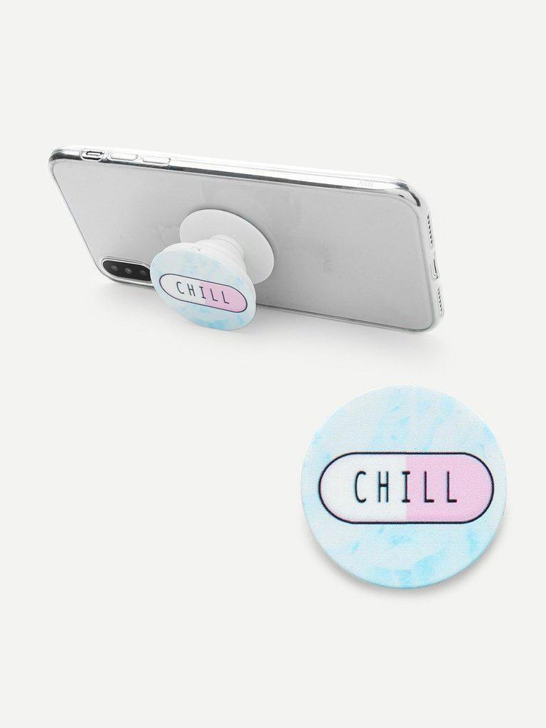 Slogan Print Gasbag Phone Holder-others-Des Mess