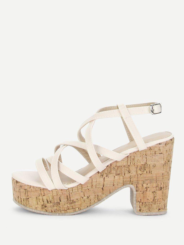 Strappy Platform Wedge Sandals-shoes-Des Mess
