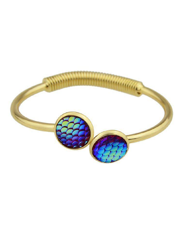 Blue Mermaid Scales Love Bracelets--Des Mess