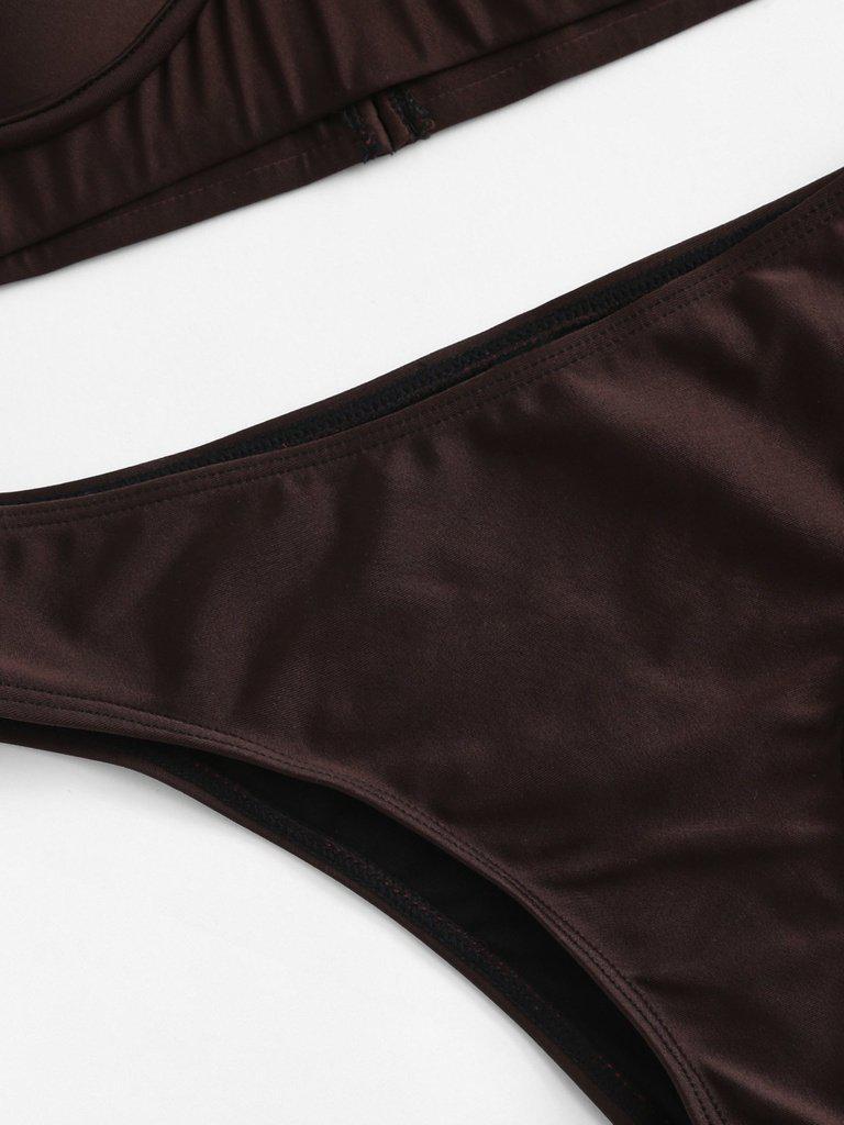 Cutout Bandeau Bikini Set-swimwear-Des Mess