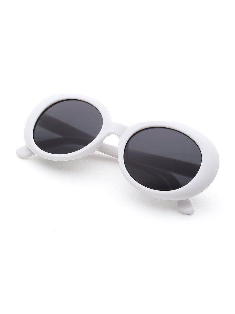 Contrast Frame Flat Lens Cat Eye Sunglasses-accessories-Des Mess