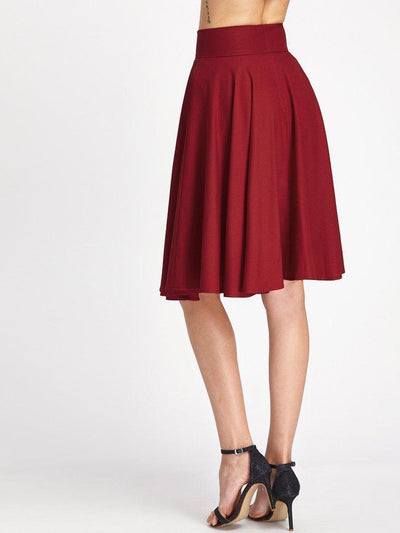 High Rise Wide Waistband Circle Skirt-bottom-Des Mess