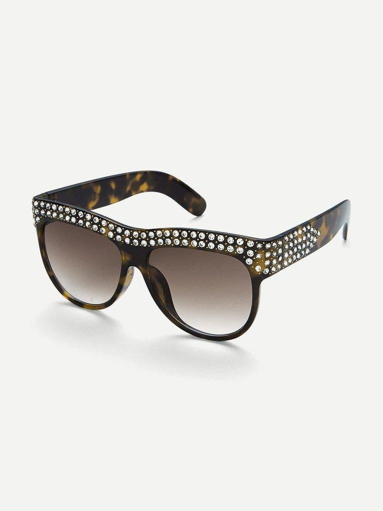 Rhinestone Decorated Sunglasses-accessories-Des Mess