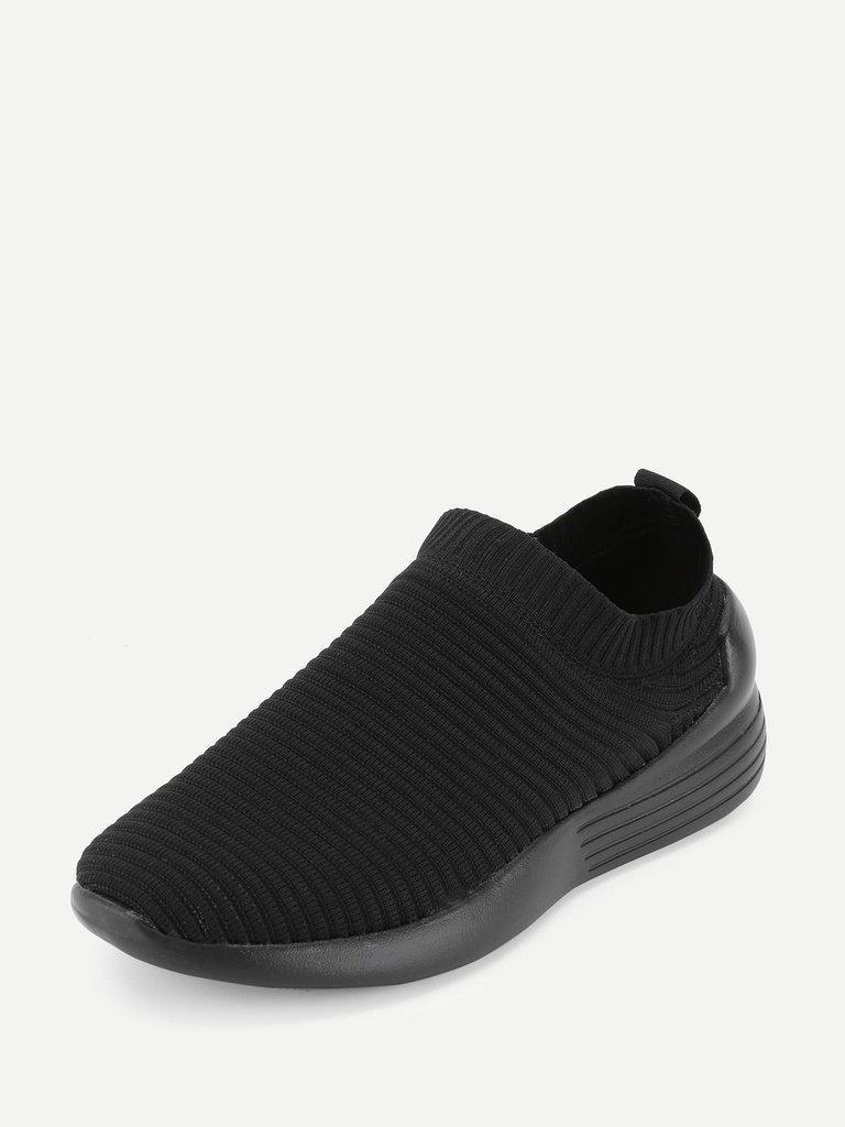 Knit Design Low Top Sneakers-shoes-Des Mess