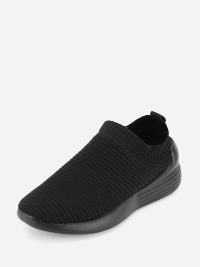 Knit Design Low Top Sneakers-shoes-Des Mess