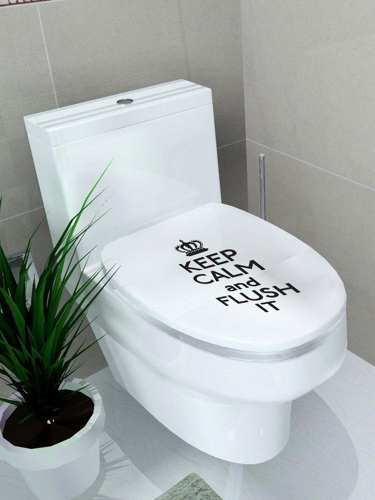 Slogan Toilet Lid Sticker-others-Des Mess