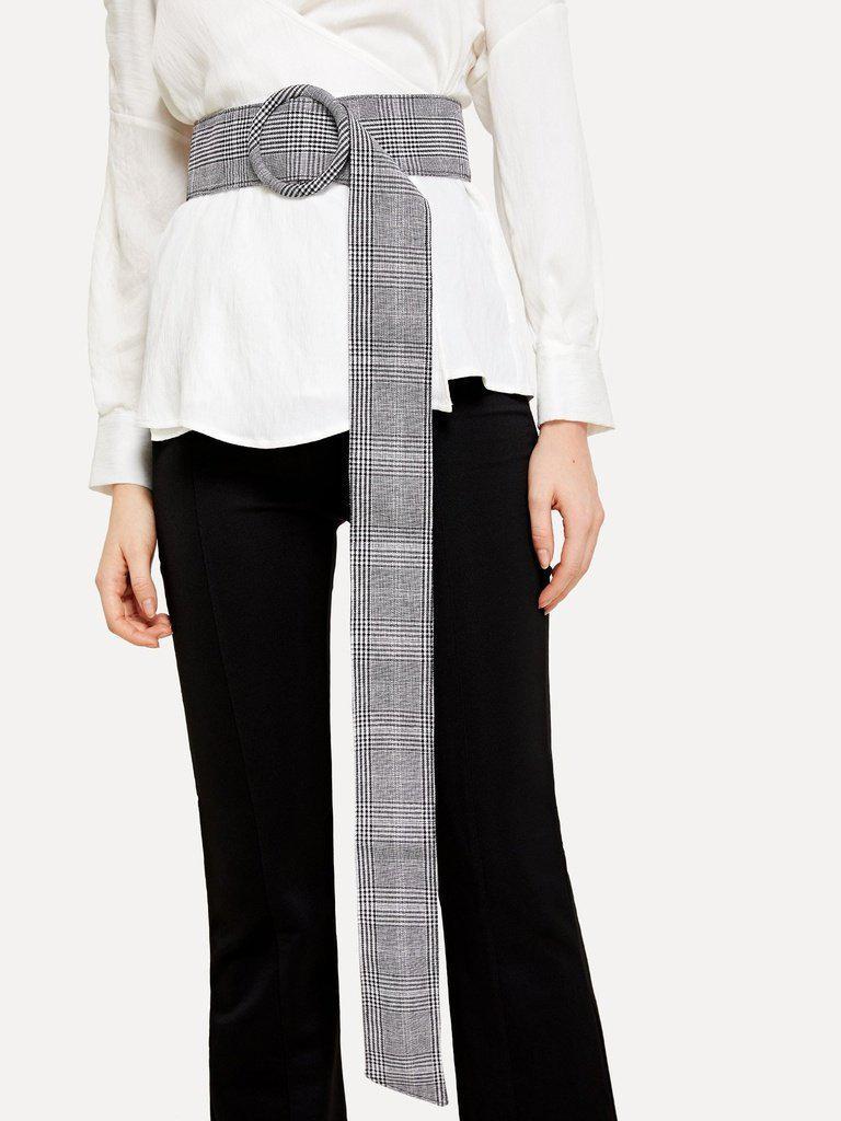 Circle Buckle Plaid Belt-accessories-Des Mess