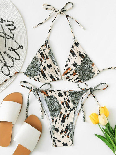 Self Tie Bikini Set--Des Mess