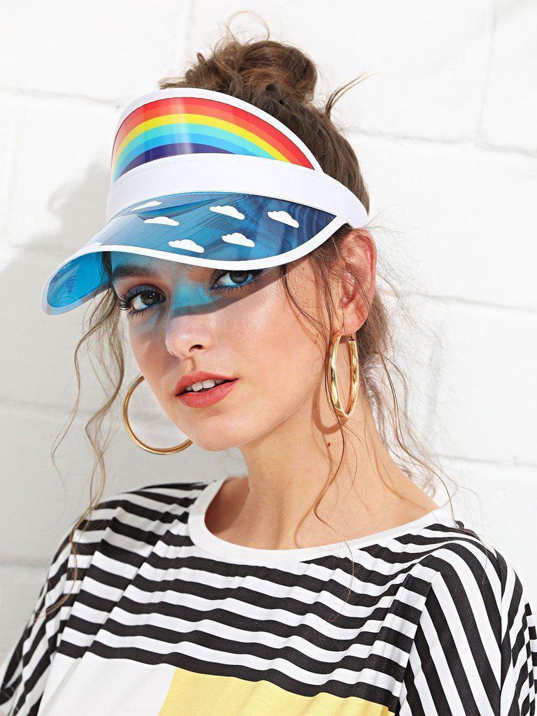 Clouds Pattern Visor Hat--Des Mess