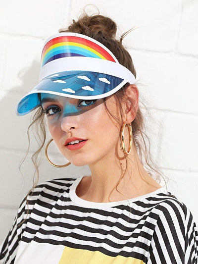 Clouds Pattern Visor Hat--Des Mess