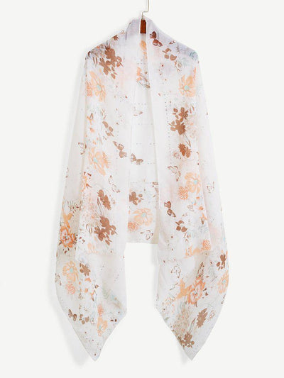 Butterfly Print Light Scarf-accessories-Des Mess