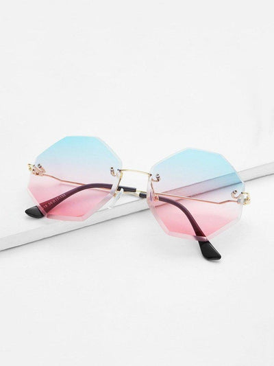 Ombre Lens Rimless Sunglasses-accessories-Des Mess