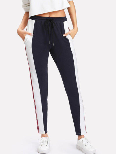 Cut And Sew Drawstring Sweatpants-bottom-Des Mess