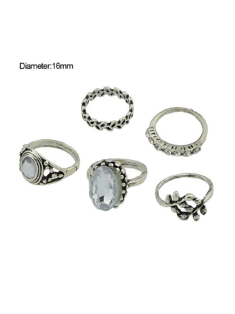 Carved Ring 5-Pieces Set-jewelry-Des Mess