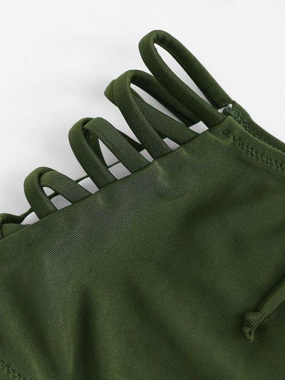 Cross Wrap Strappy Bikini Set--Des Mess