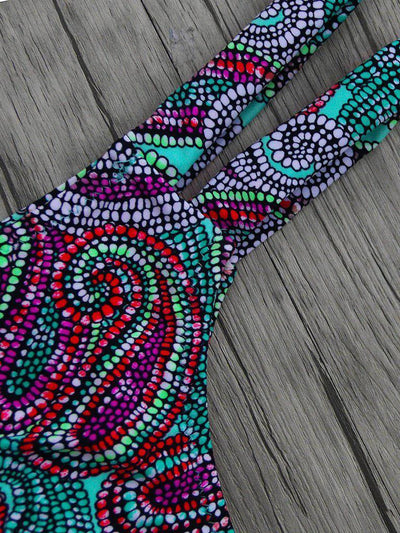 Printed Mix & Match Crochet Bikini Set-swimwear-Des Mess