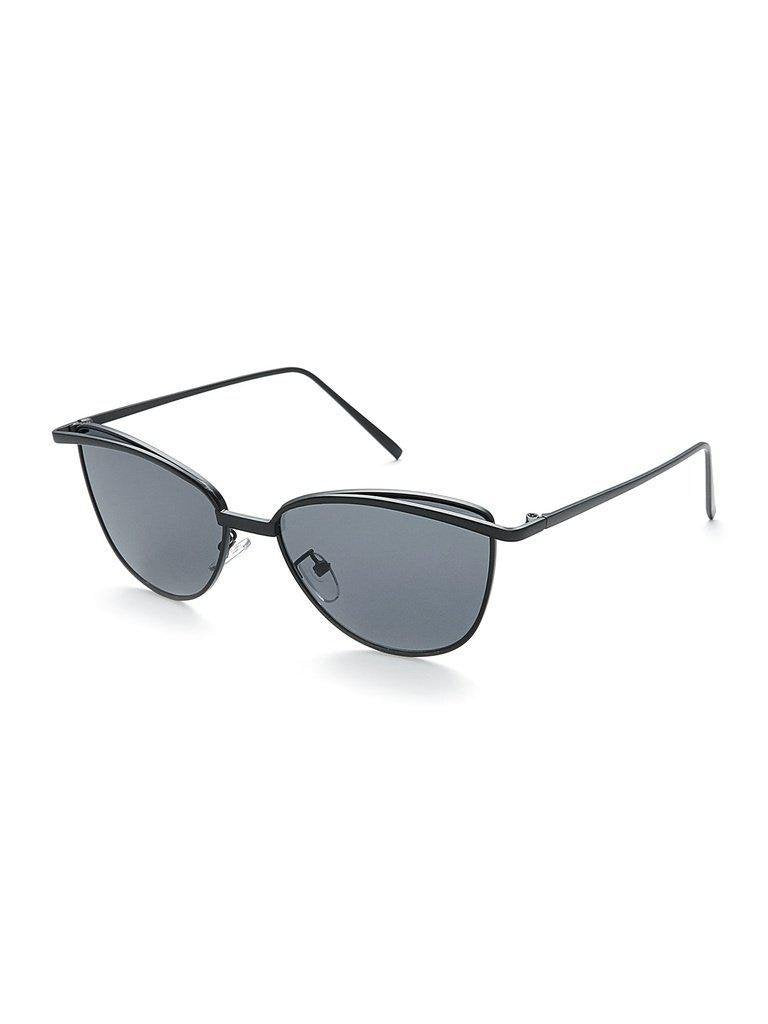 Flat Lens Metal Frame Sunglasses-accessories-Des Mess