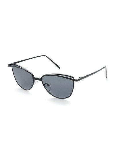 Flat Lens Metal Frame Sunglasses-accessories-Des Mess