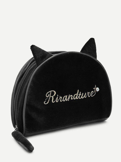Cat Ear Design Makeup Clutch-makeup-Des Mess