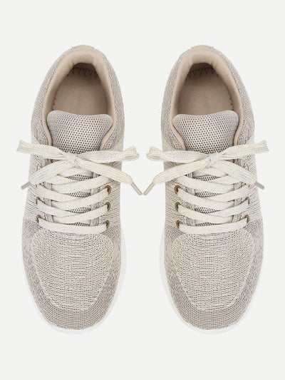 Knit Design Lace Up Sneakers-shoes-Des Mess