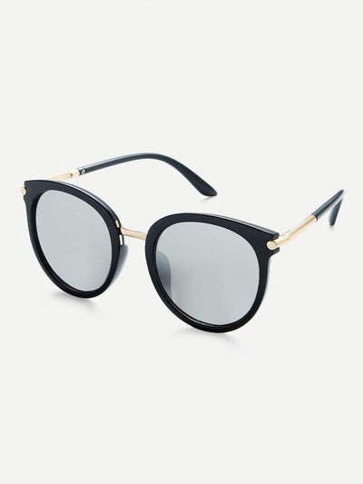 Two Tone Frame Flat Lens Sunglasses-accessories-Des Mess