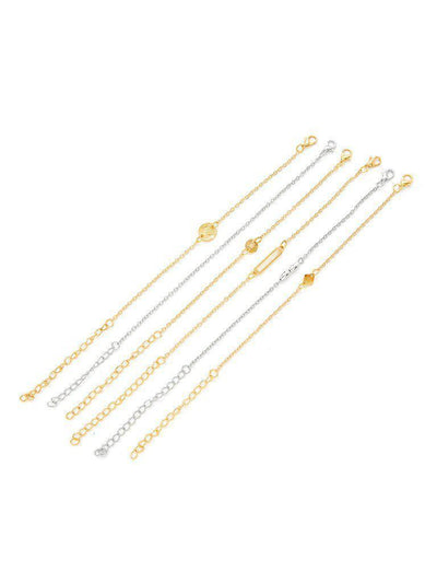 Geometric Design Link Bracelet Set-jewelry-Des Mess