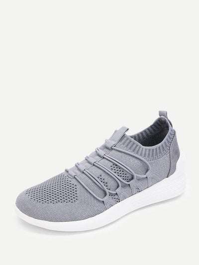 Knit Design Slip On Sneakers-shoes-Des Mess