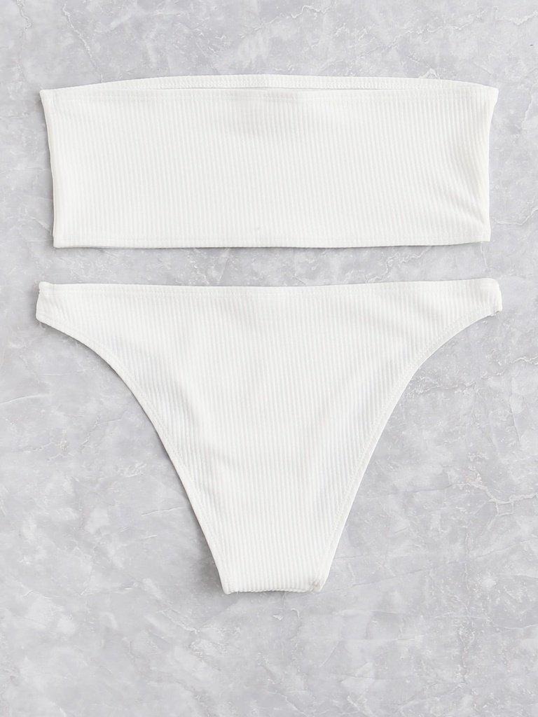 Bandeau Bikini Set-swimwear-Des Mess