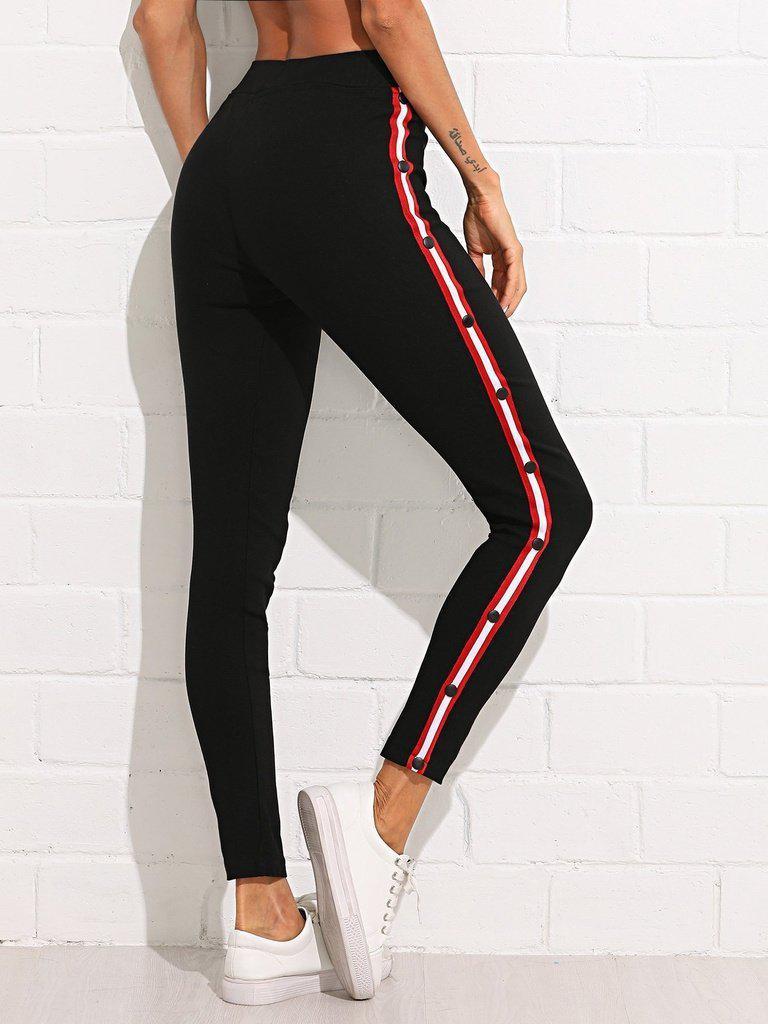 Stripe Tape Side Jeans-bottom-Des Mess