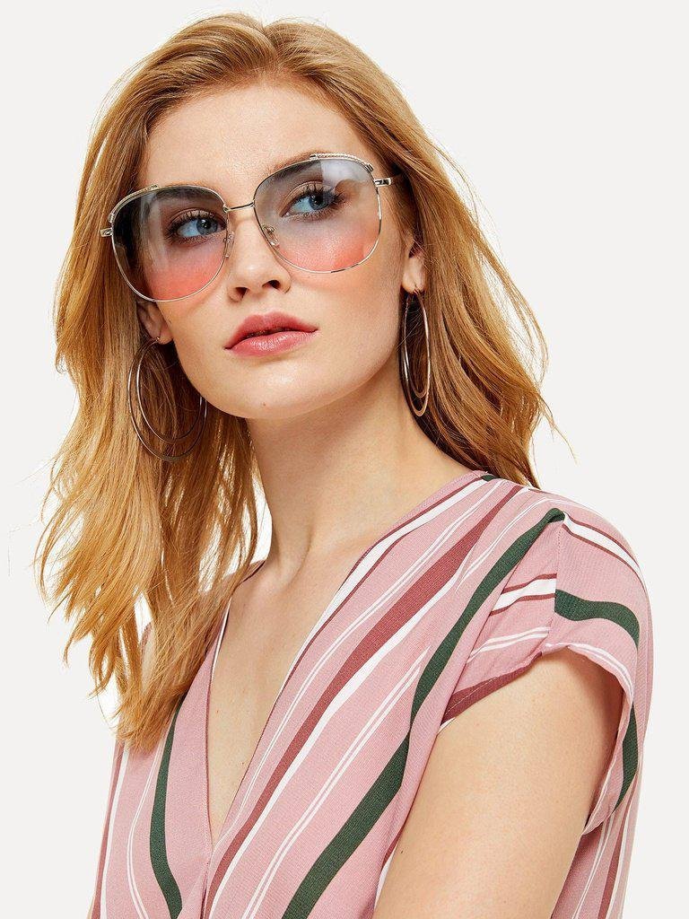 Ombre Lens Aviator Sunglasses-accessories-Des Mess