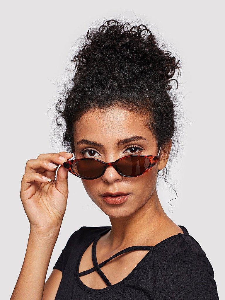 Cat Eye Metal Temple Sunglasses-accessories-Des Mess