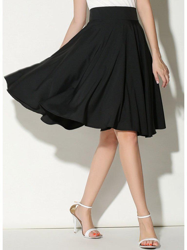 High Waist Pleated Skirt-bottom-Des Mess