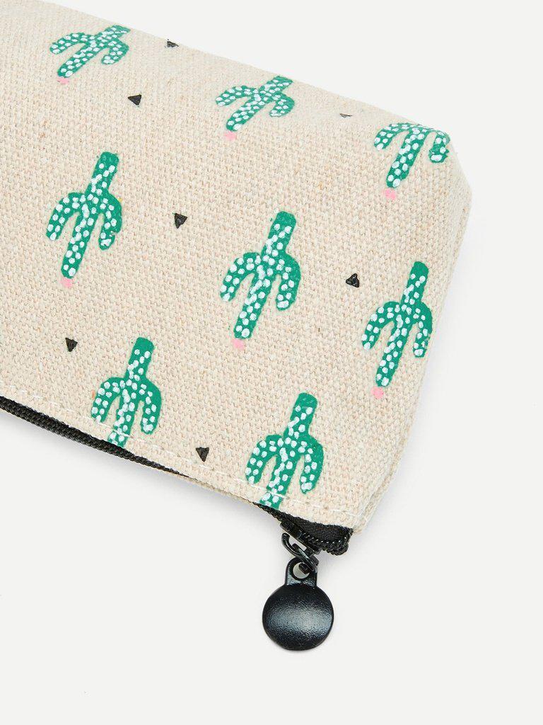 Cactus Print Pencil Case-others-Des Mess