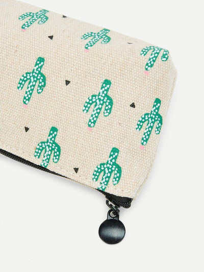 Cactus Print Pencil Case-others-Des Mess