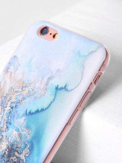 Blue Marble Print iPhone Case-others-Des Mess