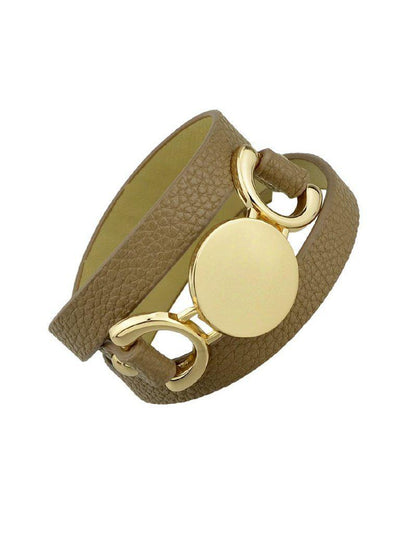 Khaki Multi-Layer Winding Wide Bracelet--Des Mess