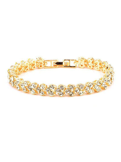 Metallic Rhinestone Bracelet--Des Mess
