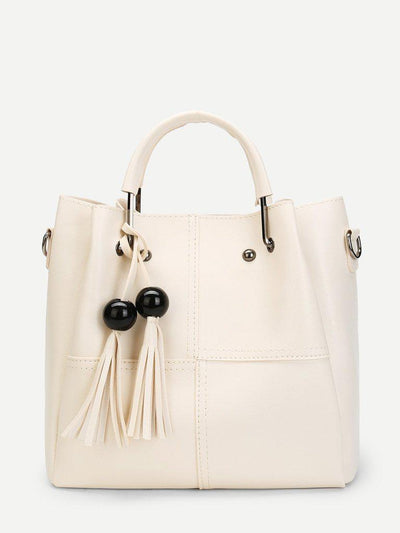 Tassel Charm Tote Bag 3pcs-accessories-Des Mess
